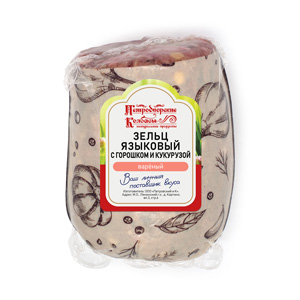 Зельц  языковый с горошком и кукурузой, категории В